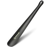 ZOMAKE Schuhlöffel Lang 42cm Schuhanzieher Lang Metall,Lange Schwarz Schulöffel Stabil(1er Schwarz B)