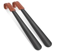 ZOMAKE Schuhlöffel Lang 42cm Schuhanzieher Lang Metall,Lange Schwarz Schulöffel Stabil(2er Schwarz)