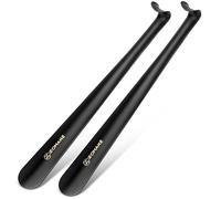 ZOMAKE Schuhlöffel Lang 42cm Schuhanzieher Lang Metall,Lange Schwarz Schulöffel Stabil(2er Schwarz)