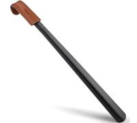 ZOMAKE Schuhlöffel Lang 58cm Schuhanzieher Langer Metall,Schulöffel Schwarz Extra Lange Stabil(1er Schwarz)