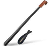 ZOMAKE Schuhlöffel Lang 72cm Schuhanzieher Langer Metall,Schulöffel Schwarz Extra Lange Gross,Klein Shoe Horn Stabil Kinder 72cm+19cm (2er Schwarz)