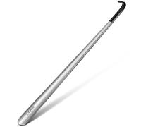 ZOMAKE Schuhlöffel Lang 80cm Schuhanzieher Langer Metall,Schulöffel Edelstahl Extra Lange Stabil(1er Silber B)