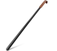 ZOMAKE Schuhlöffel Lang 80cm Schuhanzieher Langer Metall,Schulöffel Schwarz Extra Lange Stabil(1er Schwarz C)