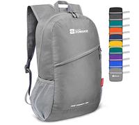ZOMAKE Ultraleicht Faltbarer Rucksack 20L,Kleiner Rucksäcke Wasserdicht Wanderrucksack Packable Backpack für Damen Herren Outdoor Wandern(Silber Grau)