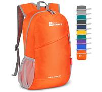 ZOMAKE Ultraleicht Faltbarer Rucksack 20L,Kleiner Rucksäcke Wasserdicht Wanderrucksack Packable Backpack für Damen Herren Outdoor Wandern(Orange)