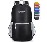 ZOMAKE Ultraleicht Faltbarer Rucksack Packbare Backpacks 20 L, Kleiner Faltbar Rucksäcke Wanderrucksack Wasserdicht für Damen Herren (Schwarz)