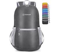 ZOMAKE Ultraleicht Faltbarer Rucksack Packbare Backpacks 20 L, Kleiner Faltbar Rucksäcke Wanderrucksack Wasserdicht für Damen Herren (Dunkelgrau)