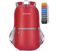 ZOMAKE Ultraleicht Faltbarer Rucksack Packbare Backpacks 20 L, Kleiner Faltbar Rucksäcke Wanderrucksack Wasserdicht für Damen Herren (Rot)