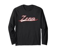 Zona Arizona Southwest Style Vintage Varsity Distressed Langarmshirt