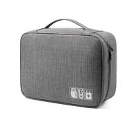 ZONADAH 4,5 Zoll elektronischer Organizer -Beutel Daten Kabel -Aufbewahrungsbeutelhalter u Festplattenbeutel Make -up -Beutel tragbarer vielseitiger Organizer für Reisen im Freien Grau