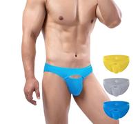 ZONBAILON Mens Sexy Bulge Enhancing Thongs G-String Low Rise Big Pouch T-Back Bikini Tagless Underwear Pack S M L XL 2XL