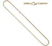 Zopfkette 585 Gelbgold 2,6 mm 45 cm Gold Kette Halskette Goldkette Karabiner