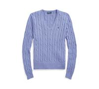 Zopfmusterpullover mit V-Ausschnitt S Blue