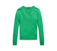 Zopfmusterpullover mit V-Ausschnitt XL Green