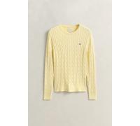 Zopfstrick Rundhalspullover Beige XXL