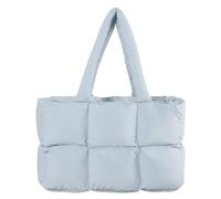 ZoraYorce Damen Stepp-Umhängetasche in Einfarbiger Quilt-Optik, Ästhetische Puffige Tragetasche mit Großem Fassungsvermögen, Weiche Wolken-Tote, Trendige Pendler-Tasche