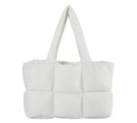 ZoraYorce Damen Stepp-Umhängetasche in Einfarbiger Quilt-Optik, Ästhetische Puffige Tragetasche mit Großem Fassungsvermögen, Weiche Wolken-Tote, Trendige Pendler-Tasche