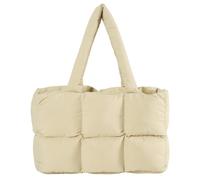 ZoraYorce Damen Stepp-Umhängetasche in Einfarbiger Quilt-Optik, Ästhetische Puffige Tragetasche mit Großem Fassungsvermögen, Weiche Wolken-Tote, Trendige Pendler-Tasche