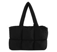 ZoraYorce Damen Stepp-Umhängetasche in Einfarbiger Quilt-Optik, Ästhetische Puffige Tragetasche mit Großem Fassungsvermögen, Weiche Wolken-Tote, Trendige Pendler-Tasche