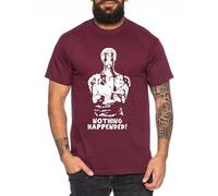 Zoro Blood - Herren T-Shirt Straw Hat Luffy Zoro One Monkey D. Pirat Ace Piece Goku Anime Ruffy, Größe:L, Farbe:Weinrot