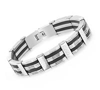 Zoruam Armband für Herren, Silber, Jugendliche, Jungen, Edelstahl, Panzerkette für Herren, 21 cm, Schmuck für Herren, Geschenk für Vater, Sohn, Bruder, Ehemann, Einheitsgröße, Edelstahl