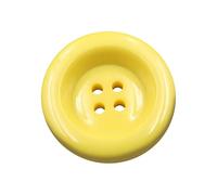 ZoTuoART Mehrfarbige runde Knöpfe aus Kunstharz - Verdickung 4 Löcher, Ersatz für Knöpfe in Bonbonfarben, handgefertigt, Ornament - Kleidungszubehör, Nähknöpfe - Gelb 30 mm (8 Stück)