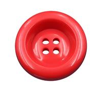 ZoTuoART Runde Knöpfe aus Kunstharz, mehrfarbig, 4 Löcher, Ersatzknöpfe, Bonbonfarben, handgefertigt, Ornament, Kleidungszubehör, Nähknöpfe, Rot, 35 mm, 8 Stück