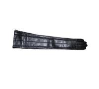 ZouoYYii Lange Lederhandschuhe für Damen, über Ellenbogen, warmes Winterfutter, echtes Leder, SD6, Schwarz, 58 cm, 9