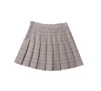 ZouoYYii Sommer-Tennisrock für Damen, hohe Taille, elegant, A-Linie, Mini-Faltenröcke, Beige kariert, 34
