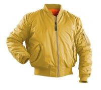 Zozogag Herren-Bomberjacke, Winter, dicke Polsterung, Baumwolle, Herren, Damen, Fliegerjacke, gelb, L