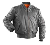 Zozogag Herren-Bomberjacke, Winter, dicke Polsterung, Baumwolle, Herren, Damen, Fliegerjacke, grau, XXL