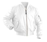 Zozogag Herren-Bomberjacke, Winter, dicke Polsterung, Baumwolle, Herren, Damen, Fliegerjacke, weiß, L