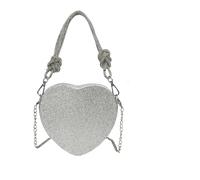 ZPFDSG Glitzer Tasche Diamant Kette Satchel Knoten Griff Kristall Abend Handtasche Strass Party Abendessen Tasche Herz Form Frauen Clutch Taschen