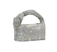 ZPFDSG Glitzer Tasche Henkel Strass Knoten Abendtaschen Silber Kristall Top Henkel Tasche for Damen Geldbörsen Und Handtaschen Designer Handtasche Tote(COLOR01)