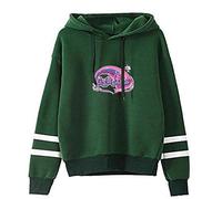 ZQ Net Red Larray Merch Girlies Unisex Brief Gedruckt Hoodie Student Täglich Lässig Gestreiften Pullover Pullover Jugendschule Straße Hip Hop Fan Geschenk Sweatshirt (XS-XXL)