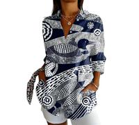 ZQUZEMS Women's Hawaiian Shirt Fashion 3D -Druckmuster Täglich Lässige Fitness Wandeln Lässige Frauen Mode Tops