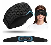 ZRUHIG Schlafmaske mit Kopfhörer, 100% Verdunkelung 3D Bluetooth-Augenmaske Mit ultradünnem Lautsprecher, Auch für Seitenliegen geeignet, für Frauen Herren Schlafen, Reisen, Entspannen