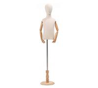 ZRY Schneiderpuppen Weibliche Torso Schaufensterpuppe Kinder Schneiderbüste einstellbar, zum Kinderbekleidungsgeschäft Schaufenster, Massivholzbasis, 4 Stile (Color : C, Size : 4 Years Old)