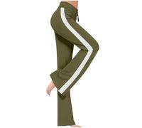 ZRYAZQ Jogginghose Damen Gerades Bein Baggy Lang Yogahose Damen High Waist mit Taschen Sporthose Lang mit Drawstring Gürtel Hose Sportlich Jogging Yoga Hosen mit Seitenstreifen Kuschel Traininghose