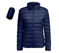 ZRYAZQ Steppjacke Damen Leicht Ohne Kapuze Daunenjacke Damen Winter Warm Winterjacke Stepp Stehkragen Puffer Jacke Winter Outdoor Zipper Leichte Steppmantel Übergang Jacken mit Taschen Kuschelig