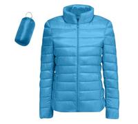 ZRYAZQ Steppjacke Damen Leicht Ohne Kapuze Daunenjacke Damen Winter Warm Winterjacke Stepp Stehkragen Puffer Jacke Winter Outdoor Zipper Leichte Steppmantel Übergang Jacken mit Taschen Kuschelig