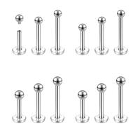 ZS 16G/18G Spike Lippenringe Knorpel Tragus Helix Piercing, Edelstahl Spike Ohrstecker Innengewinde Schlangenbiss Schmuck für Frauen Männer, 16g,6/8/10mm, Edelstahl, Kein Edelstein