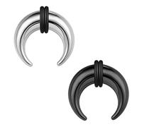 ZS 2 Stück Pincher Tapers Septumringe, 2G 4G 6G 8G 10G 14G 16G Buffalo Horseshoe Stretcher Expander Piercing Nasen Ohr Messgeräten Für Damen Herren (4g, 12mm)