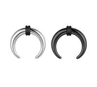 ZS 2 Stück Pincher Tapers Septumringe, 2G 4G 6G 8G 10G 14G 16G Buffalo Horseshoe Stretcher Expander Piercing Nasen Ohr Messgeräten Für Damen Herren (12g, 11mm)