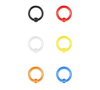 ZS 6 Stück Captive Bead Rings Spring Action BCR Kugelringe, 0G 2G 4G 6G 8G 12G PA Ring, Acryl Nasen Septum Ringe Pierced Körperschmuck für Männer Frauen (8g(3mm))
