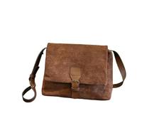 ZSHDTKWB Damen Umhängetasche Women Mailman's Flap Bag Mattes Wildleder Vielseitiger Winter Großer Kapazität Crossbody Body Einzelumhängentasche-b-koffee