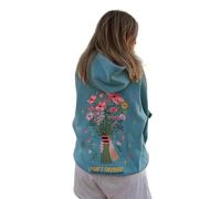 ZSHDTKWB Kapuzenpullover Damen 2024 Europäischen Code Damen Falls Schulterhülle Schneckenstreitmarke Brand-Sweater Mit Hoodie Xs-5x Anschließen-hellblau-2xl