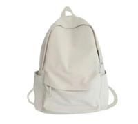 ZSHDTKWB Schulrucksack Nylon Vielseitiger Rucksack Mit Großer Kapazität Wasserdichtes Schüler Rucksack Waschbar Schwarzer Grauer Weißer Computertasche Unisex-weiß