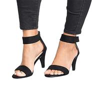 Zshosam Sandalen Damen Sommer Damen High Heels Quadratischer Kopf Sexy Kette Riemchensandalen mit Pfennigabsatz Offenen Zehen Sandalen Sommerschuhe Sandaletten Pumps J281