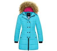 ZSHOW Winterjacke Mädchen Warm Baumwolle Wasserdicht Outdoor KapuzenMäntel | Wasserdicht,Winddicht,Abnehmbare Kunstpelzkapuze,Warme Taschen,2-Wege-Reißverschluss,Lange,Gepolsterte Jacken,Alltag,Outdoor